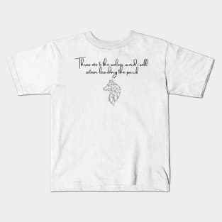 Throw me to the wolves and I will return leading the pack Kids T-Shirt